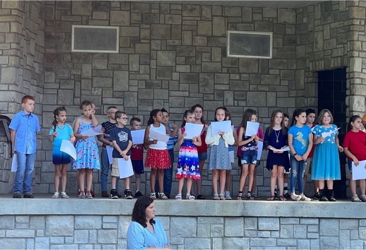 Third grade performing at the Patriot Day Festival in Waynesville. 